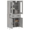 vidaXL Highboard Grau Sonoma 69,5x34x180 cm Holzwerkstoff