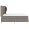 vidaXL Boxspringbett mit Matratze Dunkelgrau 90x190 cm Taupe Stoff