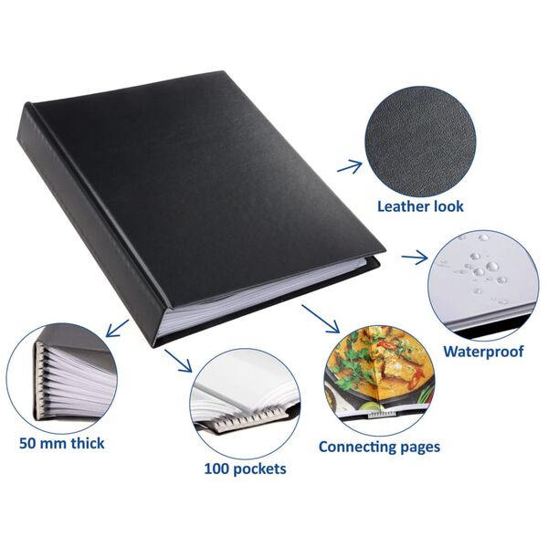 rillstab Sichtbuch A4 100 H&uuml;llen Schwarz