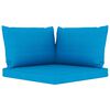 vidaXL 6-tlg. Garten-Lounge-Set mit Hellblauen Kissen