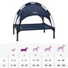 vidaXL Hundebett Marineblau s Stahl