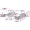 vidaXL Gartensofa-set 9 pcs Schwarz Poly-Rattan