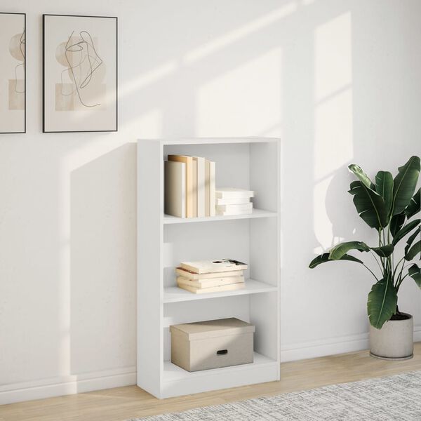 vidaXL Bücherregal Weiß 60x24x109 cm Holzwerkstoff
