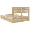 vidaXL Aufbewahrungsbett Sonoma-Eiche 140 x 190 cm Holzwerkstoff