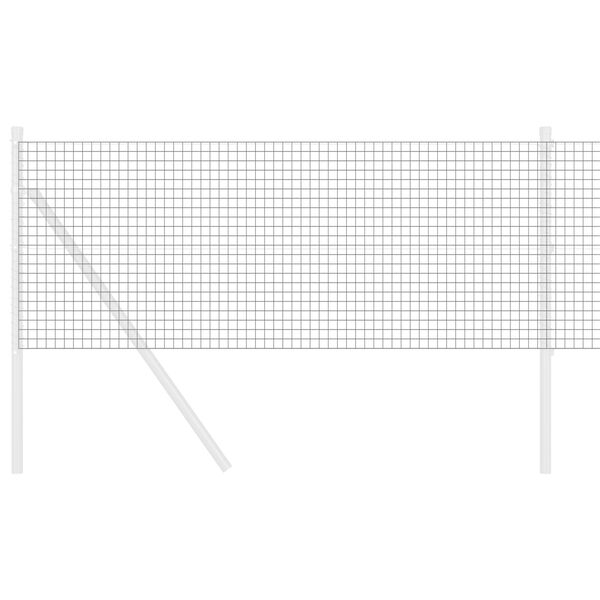 vidaXL Geschwei&szlig;ter Drahtzaun Grau 0,8 x 50 m
