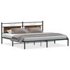 vidaXL Bettgestell ohne Matratze R&auml;uchereiche 193x201 cm Holzwerkstoff