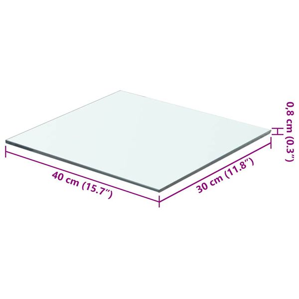 vidaXL Regalb&ouml;den 2 Stk. Glas Transparent 40x30 cm