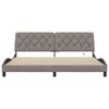 vidaXL Bettgestell mit LED ohne Matratze Taupe 200x200 cm Stoff