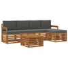 vidaXL Outdoor-Sofagarnitur 6 Stk. Natur und Anthrazit
