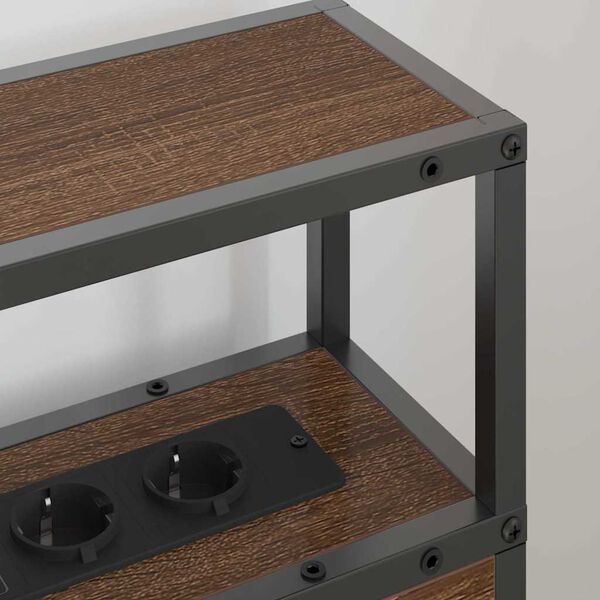 vidaXL Stauraum-Kopfteil Braun Eichen-Optik 100 cm Holzwerkstoff