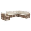 vidaXL Gartensofa-set 9 pcs Beige Poly-Rattan