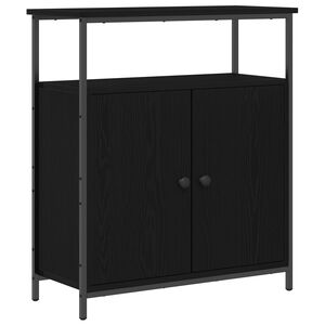 vidaXL Sideboard Schwarz Eichen-Optik 70 x 30 x 80 cm Holzwerkstoff