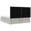 vidaXL Bett mit Stauraum und LED mit LED Hellgrau 160 x 200 cm Samt