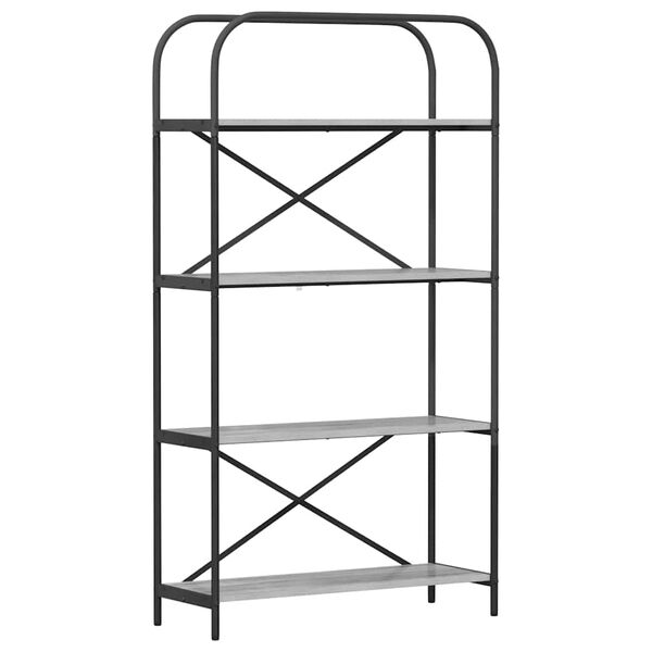 vidaXL B&uuml;cherregal Graues Sonoma 80 x 30 x 146 cm Holzwerkstoff