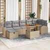 vidaXL Garten-Sofa-Set 8 pcs Beige Poly-Rattan