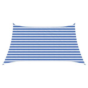 vidaXL Sonnensegel Blau und Wei&szlig; 3 / 4 x 2 m HDPE
