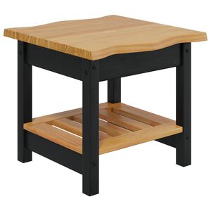 VidaXL Beistelltisch mit Regal EKAI Schwarz 50 x 50 x 45,5 cm