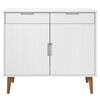 vidaXL Sideboard MOLDE Wei&szlig; 90x40x80 cm Massivholz Kiefer