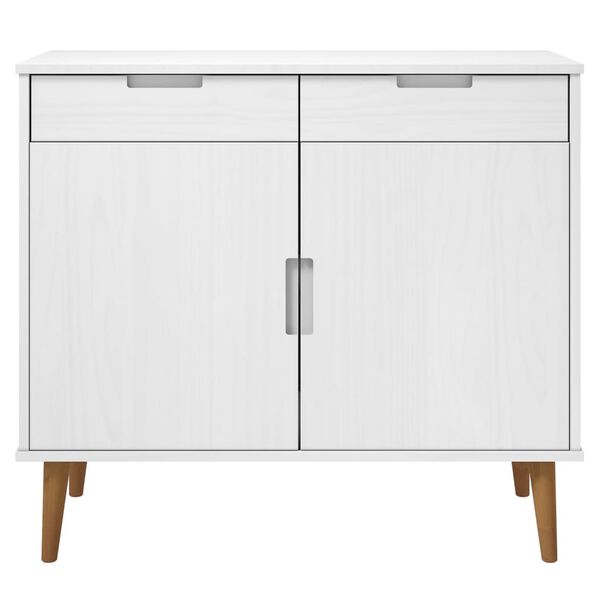vidaXL Sideboard MOLDE Wei&szlig; 90x40x80 cm Massivholz Kiefer