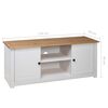 vidaXL TV-Schrank Weiß 120x40x50 cm Massivholz Panama-Kiefer