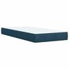 vidaXL Boxspringbett mit Matratze Blau 80x200 cm Samt