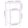 vidaXL Nachttisch Braun Eichen-Optik 41x31x80 cm Holzwerkstoff