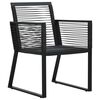 vidaXL 5-tlg. Garten-Essgruppe PVC Rattan Schwarz