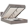 vidaXL Ottomanische Bett mit Matratze & LEDs Taupe 140x190 cm Stoff