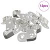vidaXL Kleiderstangenhalter 12 pcs Wei&szlig;es Zink 40 x 18 x 10 mm Eisen