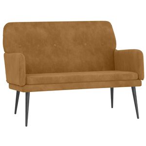 vidaXL Sitzbank Braun 108x79x79 cm Samt