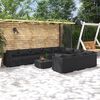 vidaXL 11-tlg. Garten-Lounge-Set mit Kissen Poly Rattan Schwarz