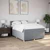 vidaXL Boxspringbett mit Matratze Hellgrau 140x190 cm Stoff