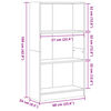 vidaXL Bücherregal Betongrau 60x24x109 cm Holzwerkstoff