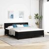 vidaXL Boxspringbett mit Matratze Schwarz 200 x 180 cm Stoff