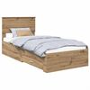 vidaXL Bettrahmen mit Kopfteil Artisan-Eiche 90 x 200 cm Holzwerkstoff