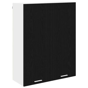 vidaXL H&auml;ngeschrank mit Speicher Schwarz Eichen-Optik 80 x 31 x 100 cm