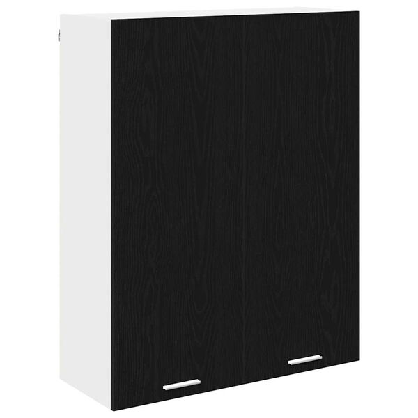 vidaXL H&auml;ngeschrank mit Speicher Schwarz Eichen-Optik 80 x 31 x 100 cm