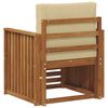vidaXL Outdoor-Sofagarnitur mit Kissen Natur 71 x 63 x 73 cm
