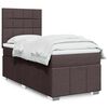 vidaXL Boxspringbett mit Matratze Dunkelbraun 90x200 cm Stoff