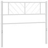 vidaXL Ersatz-Kopfteil Metall Wei&szlig; 100 cm
