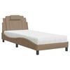 vidaXL Bett "Viana" mit Matratze Cappuccino-Braun 90x200 cm Kunstleder