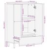 vidaXL Highboard mit Regal Natur 60 x 33,5 x 100 cm Massivholz Akazie