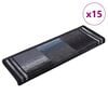 vidaXL Treppenmatten Selbstklebend 15 Stk. 65x21x4 cm Schwarz und Grau