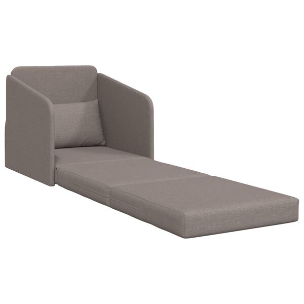 vidaXL Schlafsofa 60cm Taupe Stoff