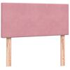 vidaXL Boxspringbett mit Matratze Rosa 80x210 cm Samt