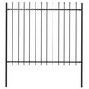 vidaXL Gartenzaun Woerden mit Speerspitze Stahl 181 x 150 cm Schwarz