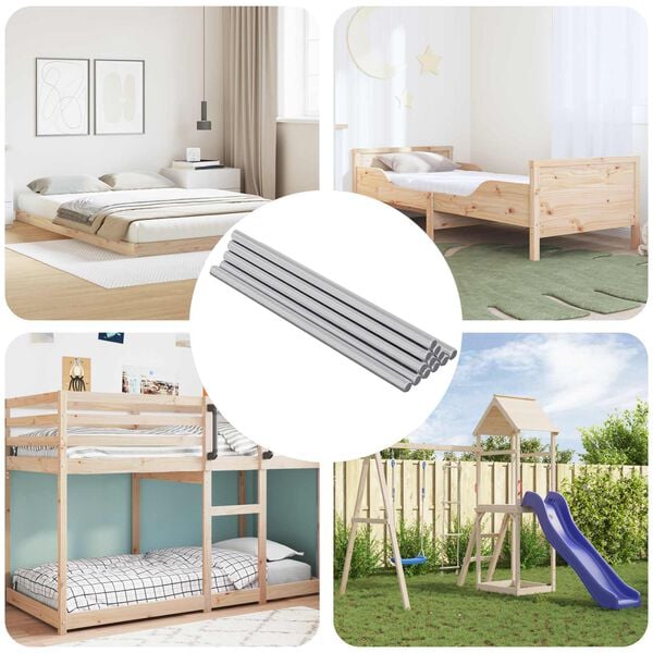 vidaXL Gewindestange 800 pcs Silber Stahl