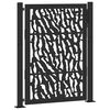 vidaXL Gartentor Schwarz 100x125 cm Stahl Trace Design