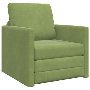 vidaXL Schlafsofa Hellgr&uuml;n 74 x 77 x 81 cm Samt