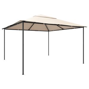 vidaXL Pavilion Partyzelt &Uuml;berdachung 4x4 m Stahl Beige